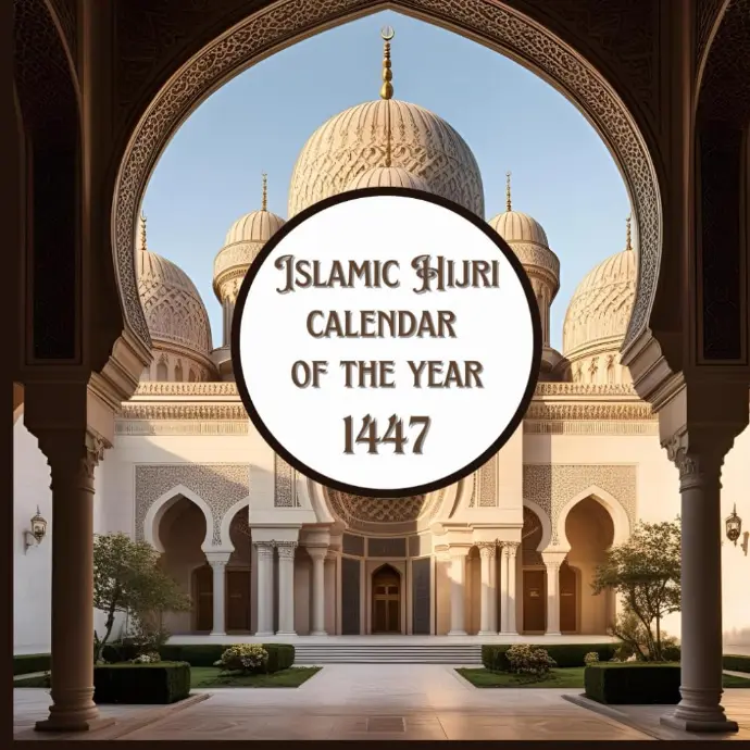 Islamic Hijri Calendar of The Year 1447: Muharram 1447 to Dhul Hijjah 1447, June 2025 to July 2026 , With Islamic Occasions and Year in a Glance