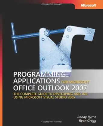 Programming Applications for Microsoft Office Outlook 2007