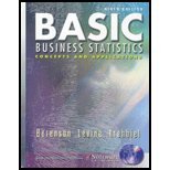 Basic Business Statistics Concepts and Applications, 9e