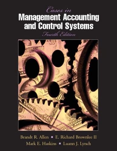 Cases in Management Accounting and Control System