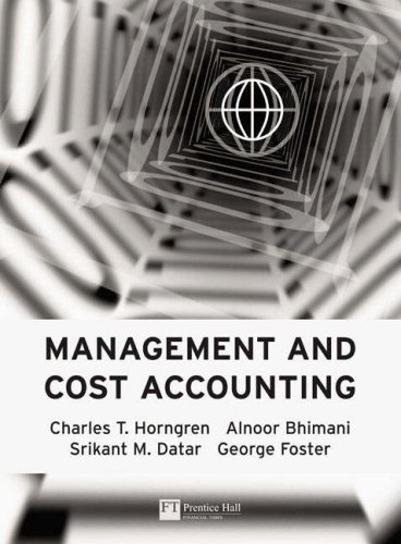 Supplement to Management and Cost Accounting
