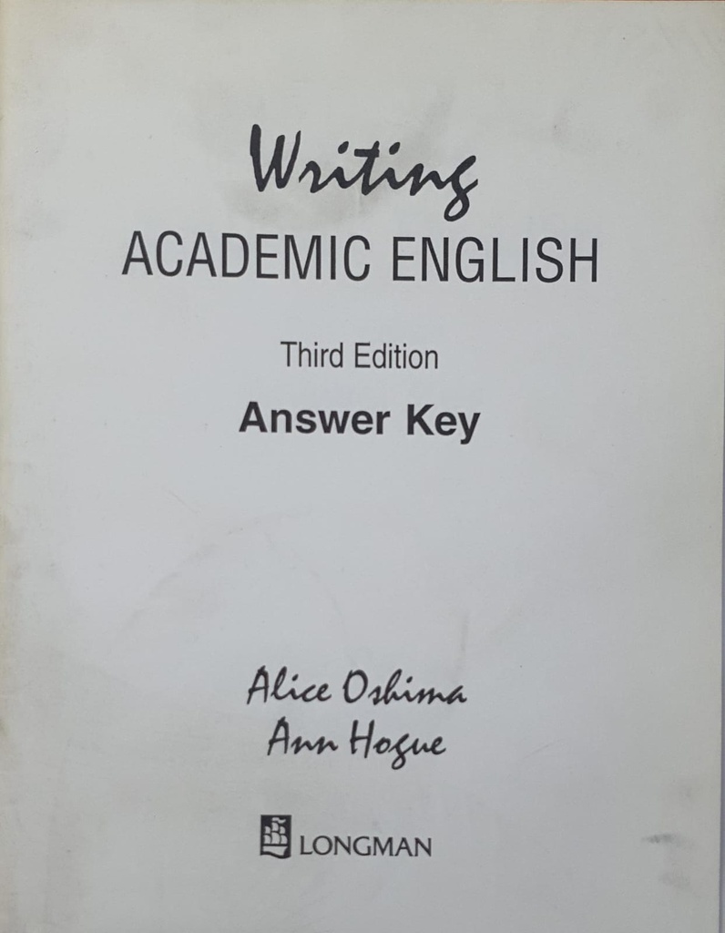 Writing Academic English Answer Key