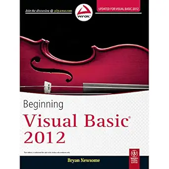 [9781118311813] Update for Visual Basic 2012 Beginning Visual Basic 2012