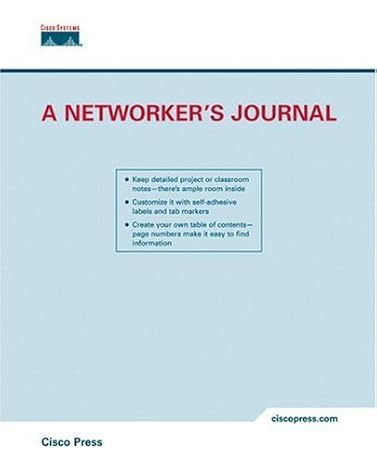 [9781587131585] A Networker's Journal