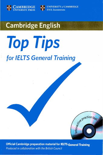 [9781906438739] Cambridge English Top Tips for IELTS General Training with CD-ROM