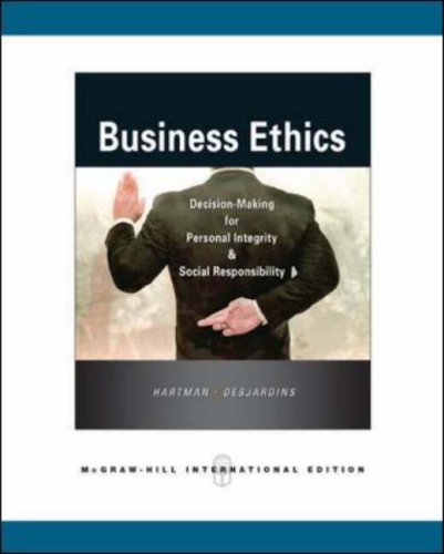 [9780071264600] Business Ethics Decision-Making for Personal Integrity & Social Responsibility