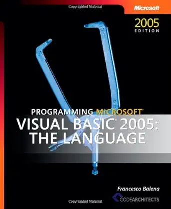[9780735621831] Microsoft Programming Visual Basic 2005 The Language