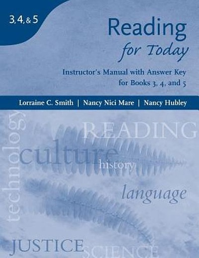 [9780759398160] Reading for Today Instructor's Manual with Answer Key (3, 4, & 5)