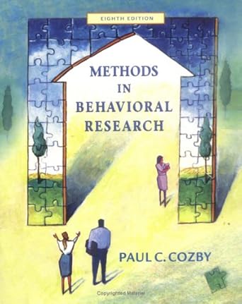 [9780072523423] Methods in Behavioral Research 