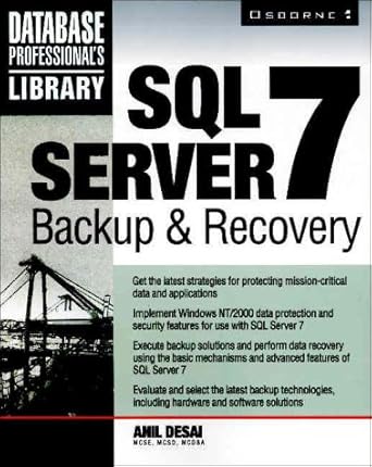 [9780072124101] SQL Server 7 Backup and Recovery