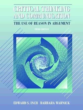 [9780205272938] Critical Thinking and Communication