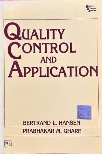 [9788120307940] Quality Control and Application