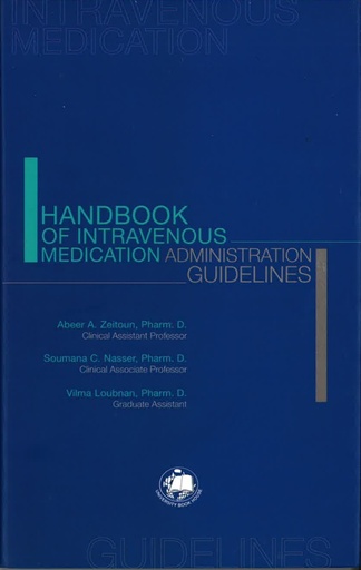 [NA] Handbook of Intravenous Medication Administration Guidelines